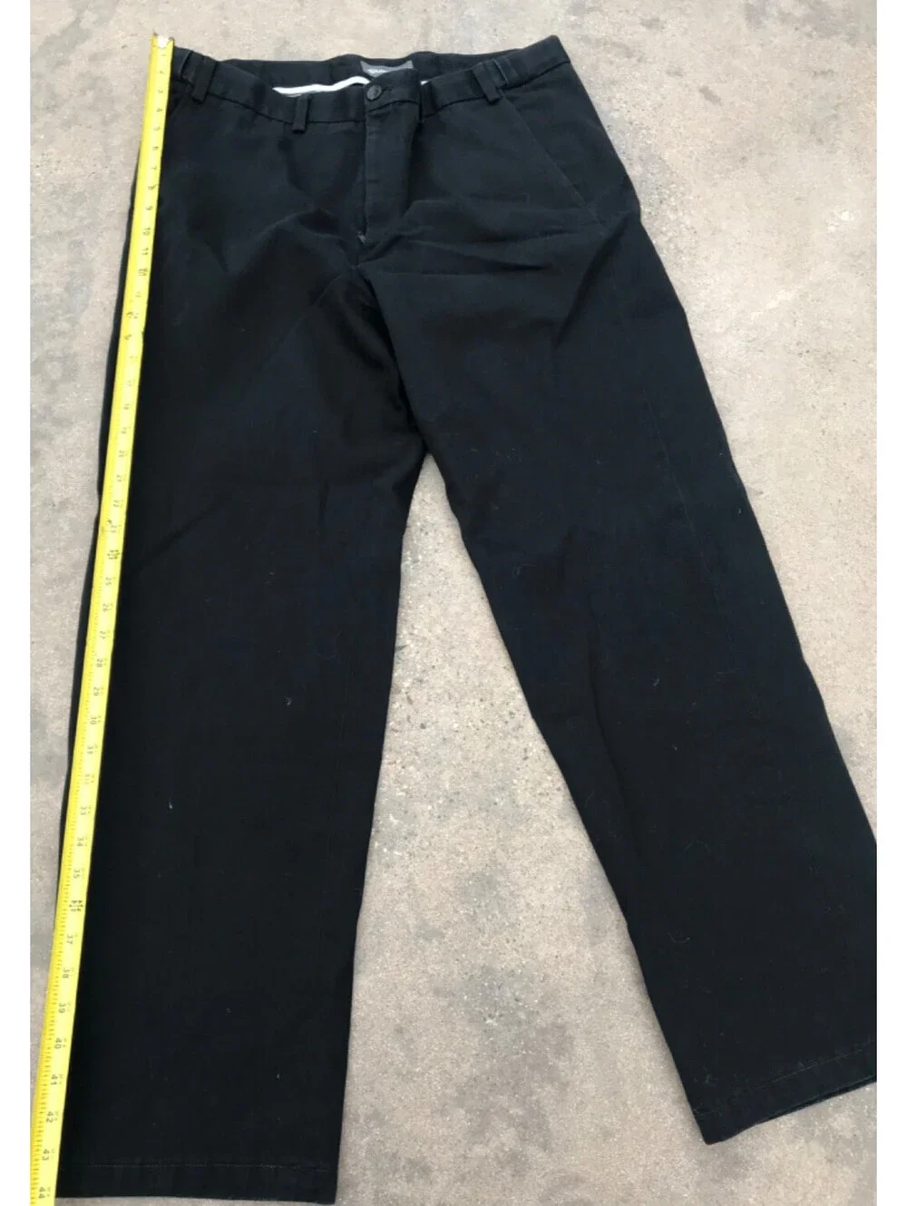 Eddie Bauer Men's Dark Blue/Black Dress Pants Slacks 38 Straight Leg Loose Fit